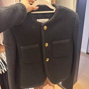 Celine Black Blazer with Gold Buttons